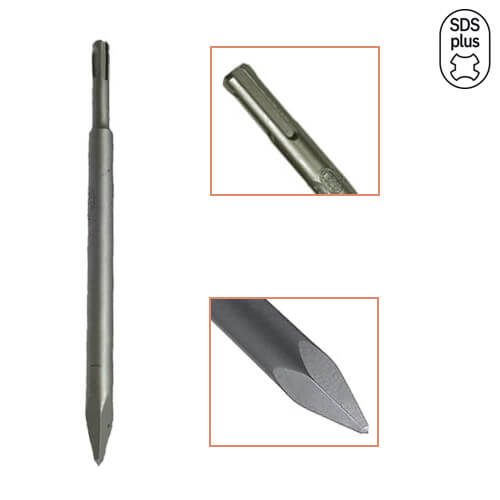 Зображення товару Зубило DeWALT "SDS-Plus", пікоподібне, 250мм, шт Зображення Зубило DeWALT "SDS-Plus", пікоподібне, 250мм, шт