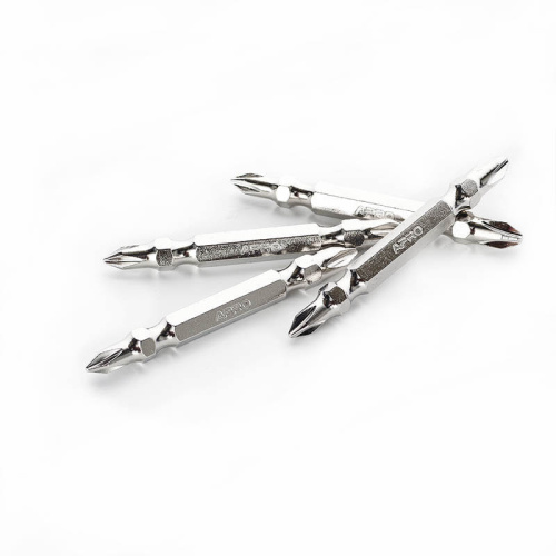 Зображення товару Біта APRO 2-х стороння РН2-РН2*65мм хром, 10шт/уп фото 3 Зображення Біта APRO 2-х стороння РН2-РН2*65мм хром, 10шт/уп фото 3