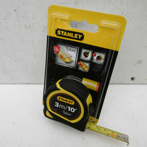 Зображення товару Рулетка вимірювальна STANLEY" OPP Tylon™", 3м/10"х12.7мм, пластиковий корпус з гумовими вставками, фото 4 Зображення Рулетка вимірювальна STANLEY" OPP Tylon™", 3м/10"х12.7мм, пластиковий корпус з гумовими вставками, фото 4