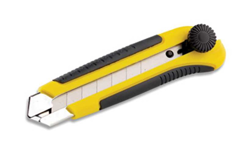 Зображення Ніж висувний 25мм, прогумований, гвинтовий замок [12]