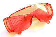 Окуляри захисні стандарт червоні [100]