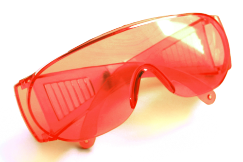 Зображення Окуляри захисні стандарт червоні [100]