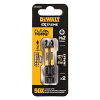 Бiта ударна DeWALT IMPACT TORSION, PH2 мм,L роб.=50 мм, 2 штуки