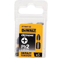 Бiта ударна DeWALT IMPACT TORSION, PH2 мм,L роб.=25 мм, 5 штук