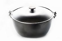 Казан чавунний татарський з кришкою та дужкою 400мм*12л