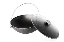 Казан чавунний татарський з кришкою та дужкою 360мм*8л