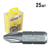 Біта STANLEY з шестигранним хвостовиком 1/4" Ph1, L=25мм, 25 шт.
