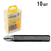 Біта STANLEY з шестигранним хвостовиком 1/4" Ph2, L=50мм, 10шт.