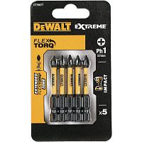 Біта ударна DеWALT IMPACT TORSION EXTREME, Ph1 мм, L раб.=50 мм, 5 штук, шт