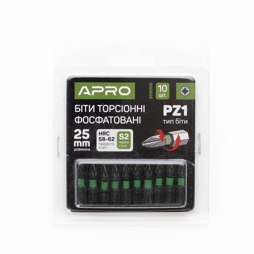 Зображення товару Біта ударна торсіонна РZ1*25мм, 10шт/уп Зображення Біта ударна торсіонна РZ1*25мм, 10шт/уп