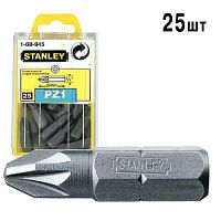 Біта STANLEY з шестигранним хвостовиком 1/4"  Pz1, L=25мм, 25шт.